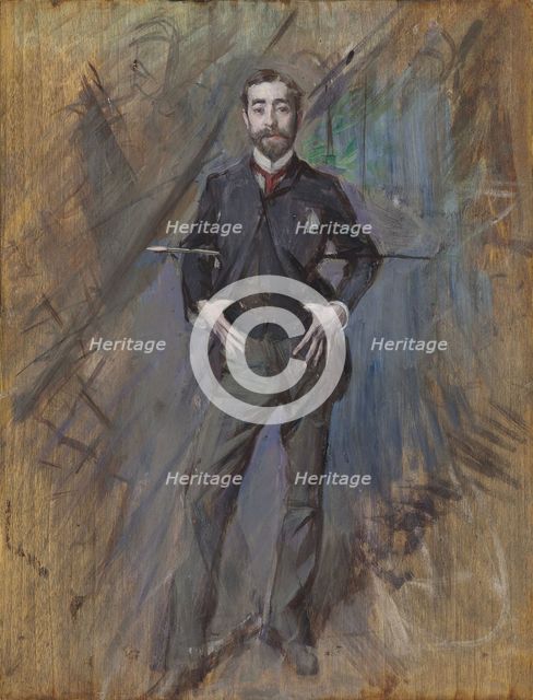 Portrait of John Singer Sargent , 1890. Creator: Boldini, Giovanni (1842-1931).