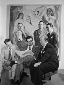 Portrait of Johnny Richards, Eddie Sauter, Ralph Burns, Neal...Museum of Modern Art, N.Y., 1947. Creator: William Paul Gottlieb