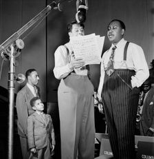 Portrait of Jonah Jones and Cab Calloway, Columbia studio, New York, N.Y., ca. Mar. 1947. Creator: William Paul Gottlieb