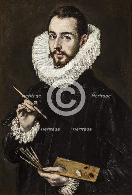 Portrait of Jorge Manuel Theotokopoulos (1578-1631), c.1600-1605. Creator: El Greco, Dominico (1541-1614).