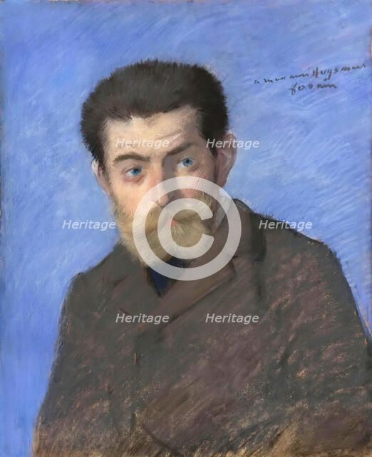 Portrait of Joris-Karl Huysmans (1848-1907). Artist: Forain, Jean-Louis (1852-1931)