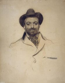 Portrait of Josep Maria Sert (1874-1945). Artist: Casas, Ramon (1866-1932)