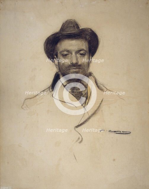 Portrait of Josep Maria Sert (1874-1945). Artist: Casas, Ramon (1866-1932)