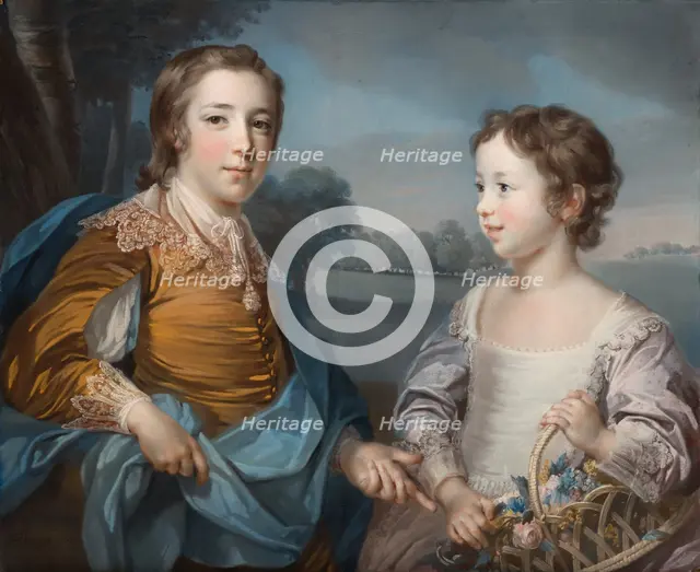 Portrait of Joseph (1741-1786) and his Brother John Gulston (1750-1764), 1754. Creator: Francis Cotes.