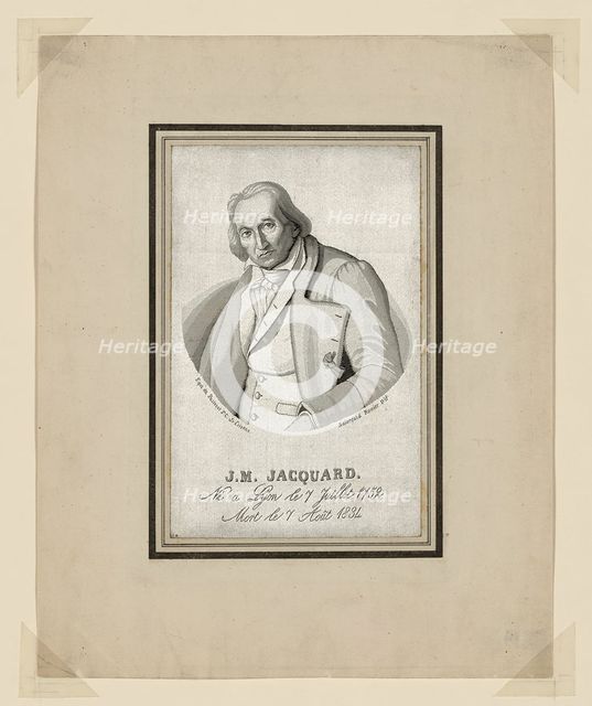 Portrait of Joseph Marie Jacquard (1752-1834), France, 19th century. Creator: Romier Balançard.