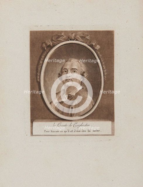 Portrait of Joseph Balsamo, comte de Cagliostro, 18th century. Creator: Anonymous.