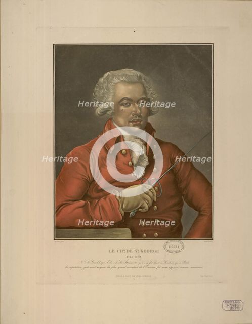 Portrait of Joseph Bologne, Chevalier de Saint-Georges (1745-1799), c. 1780.