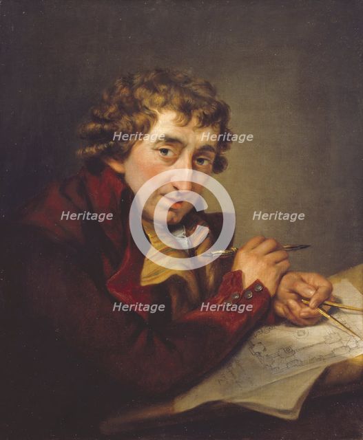Portrait of Joseph Bonomi, A.R.A., 1794. Creator: John Francis Rigaud.