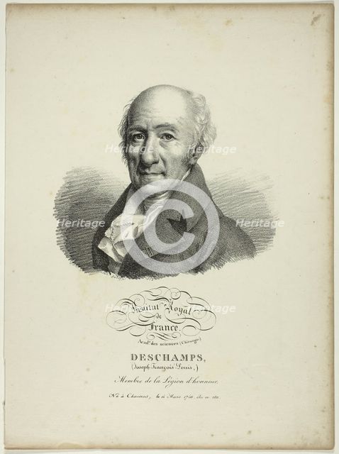 Portrait of Joseph-François-Louis Deschamps, 1822. Creator: Julien Leopold Boilly.