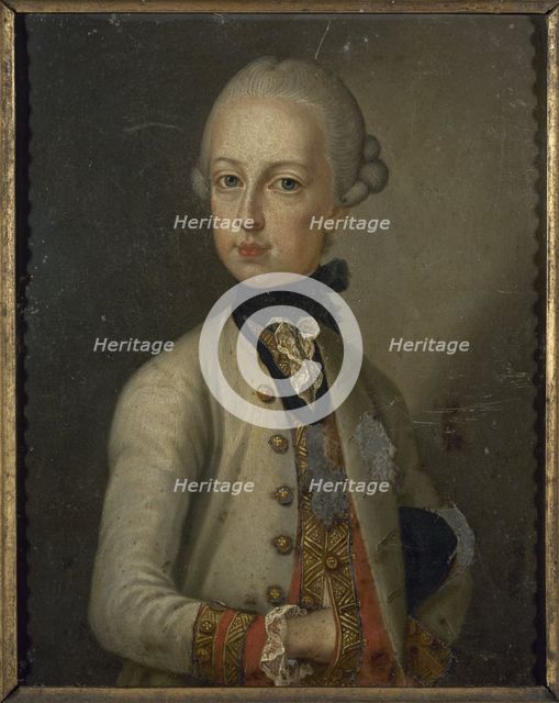 Portrait of Joseph II (1741-1790), emperor of the Holy Empire, c1755. Creator: Unknown.