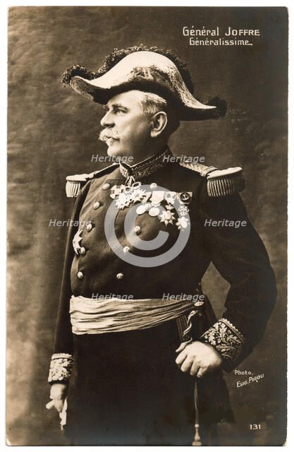 Portrait of Joseph Joffre (1852-1931). Creator: Pirou, Eugène (1841-1909).