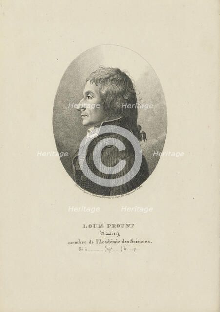 Portrait of Joseph Louis Proust (1754-1826) , c. 1800. Creator: Tardieu, Ambroise (1788-1841).