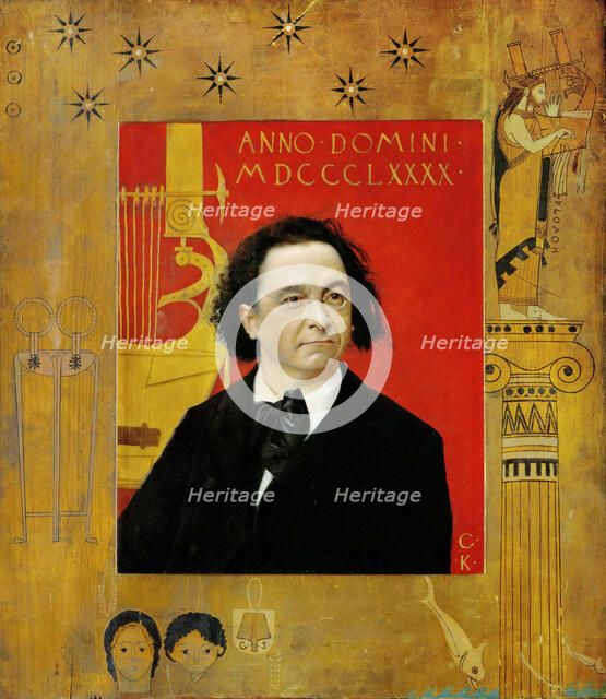 Portrait of Joseph Pembaur, the Pianist and Composer, 1890. Artist: Klimt, Gustav (1862-1918)