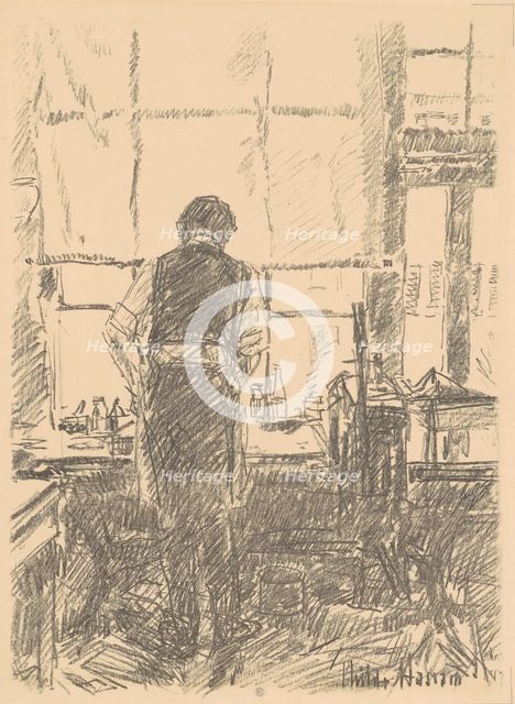 Portrait of Joseph Pennell, 1917. Creator: Frederick Childe Hassam.