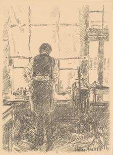 Portrait of Joseph Pennell, 1917. Creator: Frederick Childe Hassam