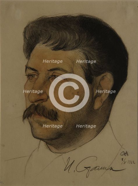 Portrait of Joseph Stalin (1879-1953), 1922. Artist: Andreev, Nikolai Andreevich (1873-1932)