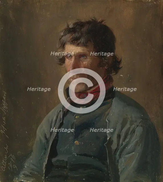 Portrait of Joseph Steffens from Altenahr, 1846. Creator: Adolph Tidemand.