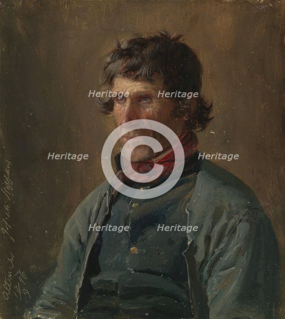 Portrait of Joseph Steffens from Altenahr, 1846. Creator: Adolph Tidemand.
