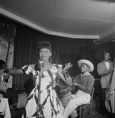 Portrait of Josephine Premice, Village Vanguard, New York, N.Y., ca. July 1947. Creator: William Paul Gottlieb