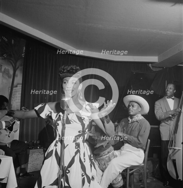 Portrait of Josephine Premice, Village Vanguard, New York, N.Y., ca. July 1947. Creator: William Paul Gottlieb.