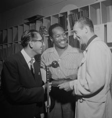 Portrait of Josh White and Symphony Sid, WHOM, New York, N.Y., 1946. Creator: William Paul Gottlieb