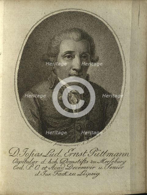 Portrait of Josias Ludwig Ernst Püttmann (1730-1796) , 1794.
