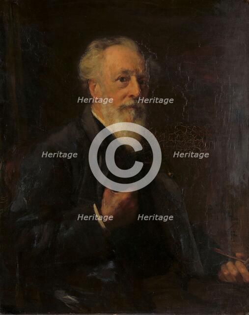 Portrait of J.A.B. Stroebel (1821-1905), painter, 1892.  Creator: Pieter de Josselin de Jong.