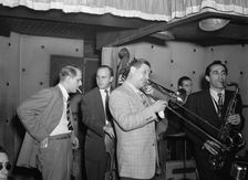Portrait of Jack Teagarden, Bill Harris, Dave Tough, and Charlie Ventura, Three Deuces, N.Y., 1946. Creator: William Paul Gottlieb