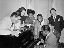 Portrait of Jack Teagarden, Dixie Bailey, Mary Lou Williams...Mary Lou Williams apartment, NY, 1947 Creator: William Paul Gottlieb