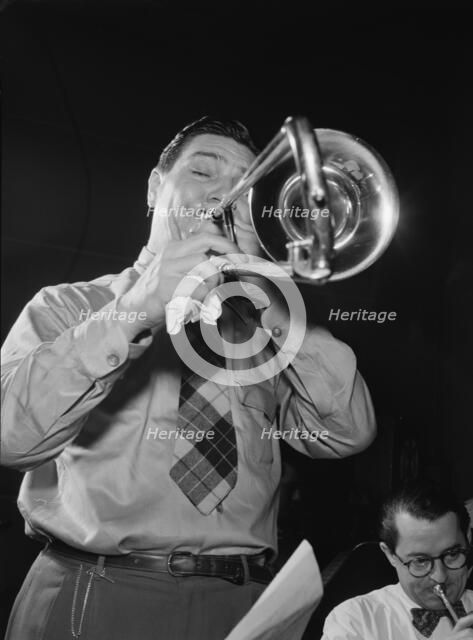 Portrait of Jack Teagarden, Victor studio(?), New York, N.Y., ca. Apr. 1947. Creator: William Paul Gottlieb.