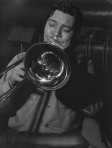Portrait of Jack Teagarden, Victor studio, New York, N.Y., ca. May 1947. Creator: William Paul Gottlieb