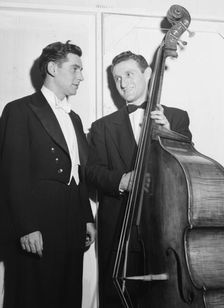 Portrait of Jack Lesberg and Leonard Bernstein, New York, N.Y., ca. Dec. 1946. Creator: William Paul Gottlieb