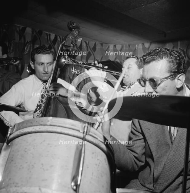 Portrait of Jack Lesberg and Max Kaminsky, Famous Door, New York, N.Y., 1946. Creator: William Paul Gottlieb.