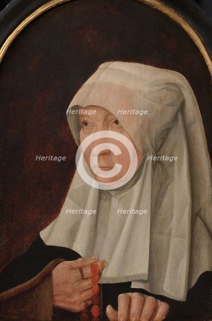 Portrait of Jacomina Claesdr van Ruyven (died 1509), Wife of Arent Franckensz van der Meer, c.1550-c Creator: Anon.