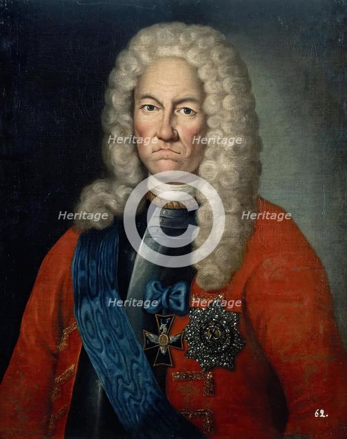 Portrait of Jacob Bruce, 1725. Creator: Unknown.