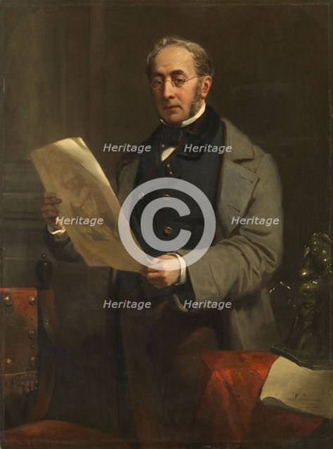 Portrait of Jacob de Vos Jacobszoon (1803-1878). Amsterdam Art Collector and Owner of the Historical Creator: Nicolaas Pieneman.