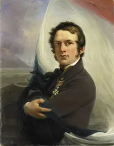 Portrait of Jacob Hobein, Rescued the Dutch Flag under Enemy Fire, 18 March 1831, 1832. Creator: Jan Willem Pieneman