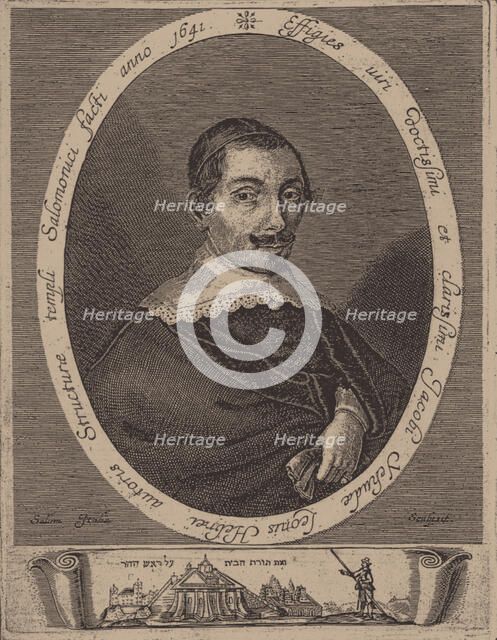 Portrait of Jacob Judah Leon (1602-1675). Artist: Italia, Salom (ca 1619-ca 1655)
