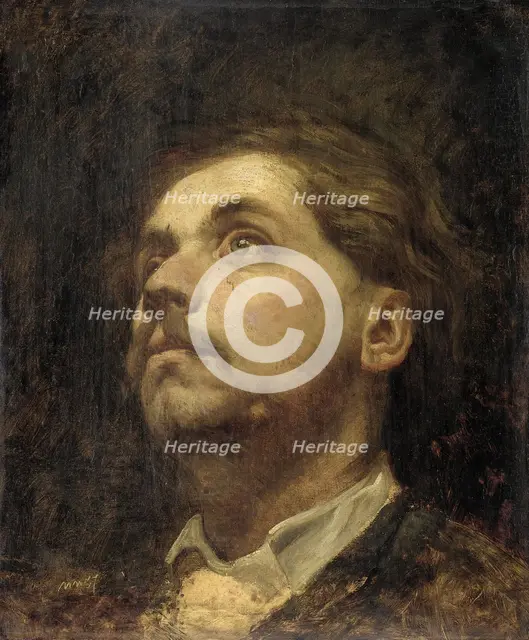 Portrait of Jacob Maris, 1857. Creator: Matthijs Maris.