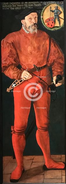 Portrait of Jacob Schwytzer, 1564. Creator: Tobias Stimmer.