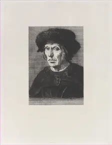 Portrait of Jacob van Veen, after Maarten van Heemskerck, 1871. Creator: Jules-Ferdinand Jacquemart