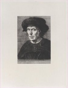 Portrait of Jacob van Veen, after Maarten van Heemskerck, 1871. Creator: Jules-Ferdinand Jacquemart