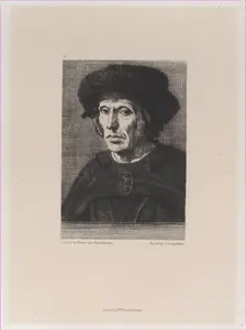 Portrait of Jacob van Veen, after Maarten van Heemskerck, 1871. Creator: Jules-Ferdinand Jacquemart