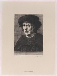Portrait of Jacob van Veen, after Maarten van Heemskerck, 1871. Creator: Jules-Ferdinand Jacquemart