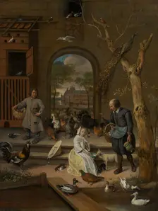 Portrait of Jacoba Maria van Wassenaer (1654-1683), known as The Poultry Yard , c1660s Creator: Jan Steen
