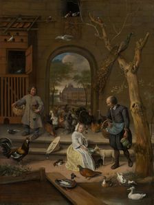 Portrait of Jacoba Maria van Wassenaer (1654-1683), known as The Poultry Yard , c1660s Creator: Jan Steen
