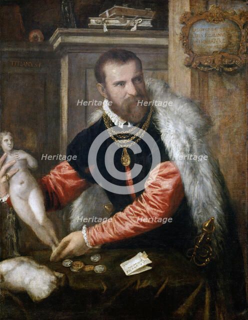 Portrait of Jacopo Strada (1507-1588), ca 1567. Artist: Titian (1488-1576)