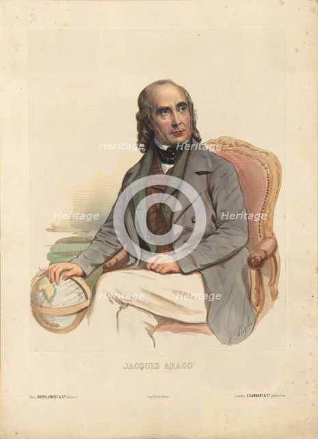 Portrait of Jacques Arago (1790-1855), 1850. Creator: Cattier, François Louis (1796-after 1859).