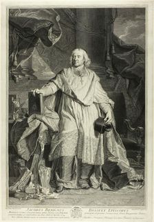 Portrait of Jacques Bénigne Bossuet, Bishop of Meaux, 1723. Creator: Pierre Imbert Drevet