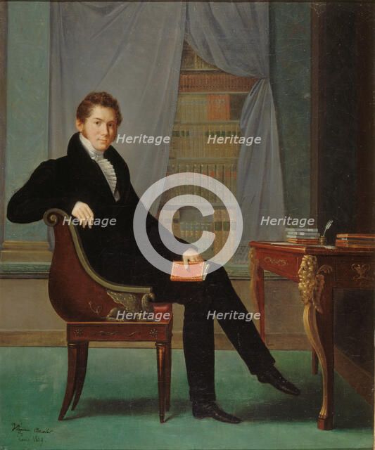 Portrait of Jacques-François Ancelot (1794-1854), 1819. Creator: Ancelot, Marguerite-Louise Virginie (1792-1875).